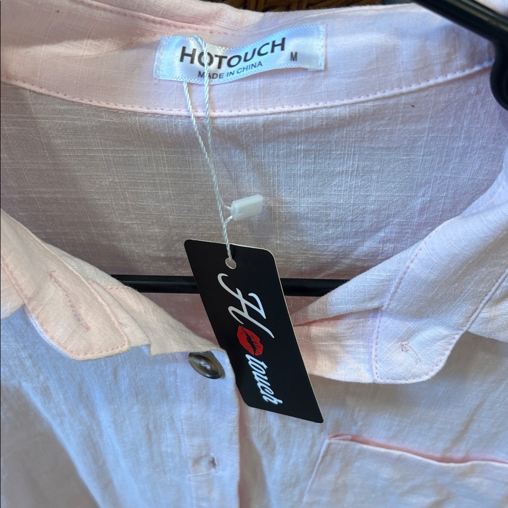 Pink Button-Up Blouse - Picture 2 of 2